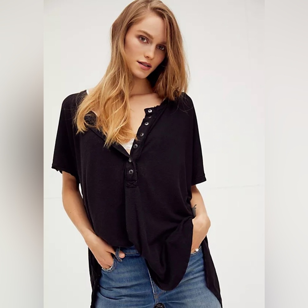 Free People we the free Charlie linen blend heirloom henley
